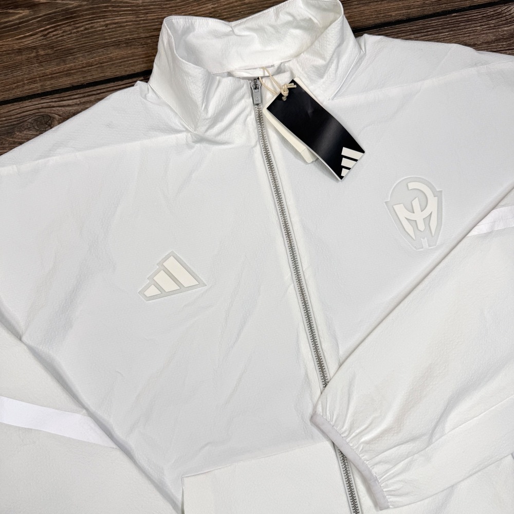 Adidas Patrick Mahomes ZNE Woven Track Top White Mens Large JY3803 Jacket NWT